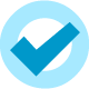 Icono de un check azul