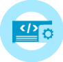 Icono de una etiqueta HTML y rueda de configuración
