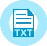 Icono de un arhivo txt. Aparece una hoja con TXT escrito debajo